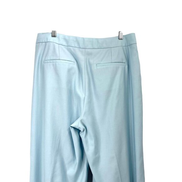 J. Crew Collection Full-length wide-leg tuxedo pant in Italian wool Sz 12 blue - Picture 8 of 11